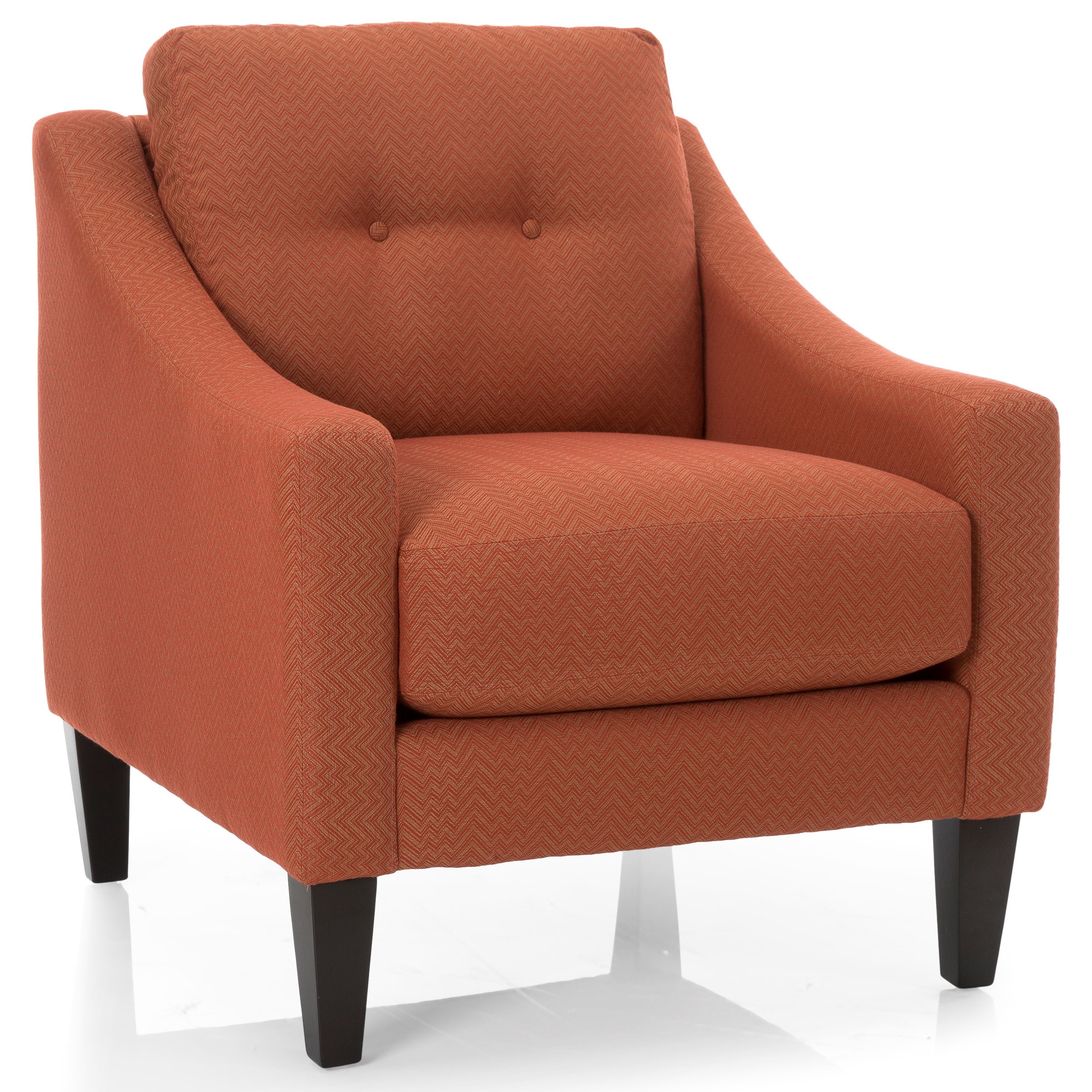 Decor Rest 2467 Mid Century Modern Accent Chair with Sloped Track